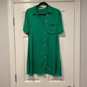 Zara Short Sleeve Button Down Dress